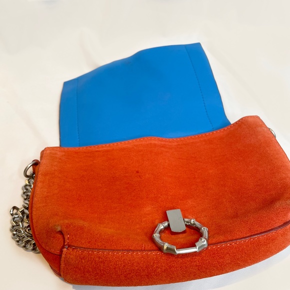 ZARA Burnt Orange Suede Crossbody Purse - Picture 5 of 11